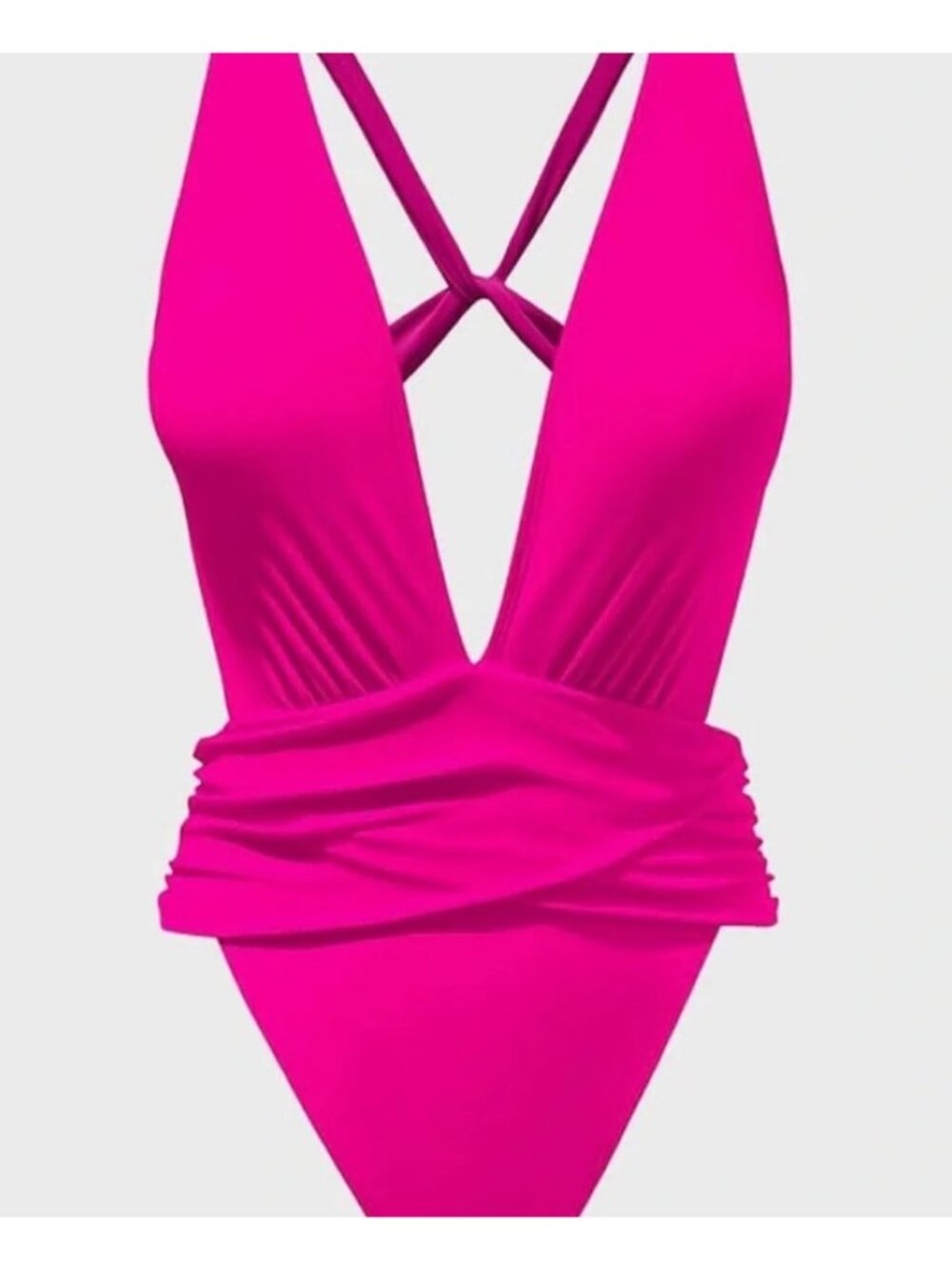 ✨ Cupshe Swim Plunge Magenta M NWT